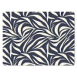 Bladvormen - Blauw - Patroon - Wit muismat rubber klein 262 -3d