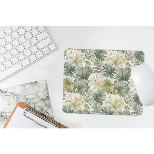 Bladeren - Botanisch - Groen muismat rubber klein 262 -witbureau