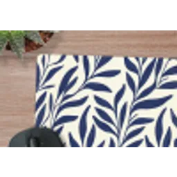 Bladeren - Klimop - Donkerblauw muismat rubber klein -closeup