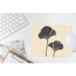 Bladeren - Minimalistisch - Zwart muismat rubber klein -witbureau