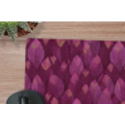 Bladeren - Patroon - Burgundy muismat rubber klein 262 -closeup