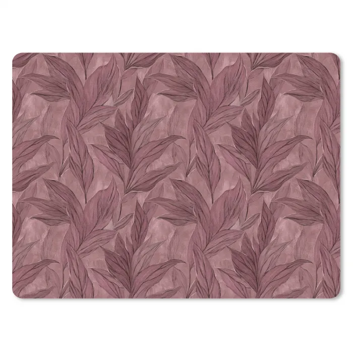 Bladeren - Patroon - Paars muismat rubber klein 262 -3d