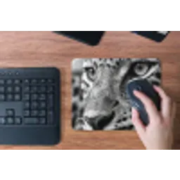 Luipaard - Zwart - Wit - Oog muismat rubber klein -toetsenbord
