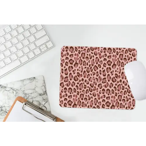 Luipaard - Patroon - Roze muismat rubber klein 262 -witbureau