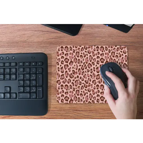 Luipaard - Patroon - Roze muismat rubber klein 262 -toetsenbord