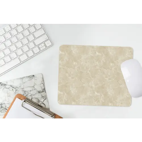 Lichtbeige - Marmer - Diffusie adering muismat rubber klein 262 -witbureau