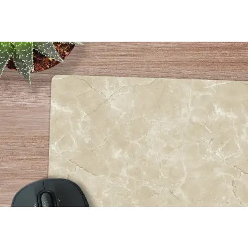 Lichtbeige - Marmer - Diffusie adering muismat rubber klein 262 -closeup