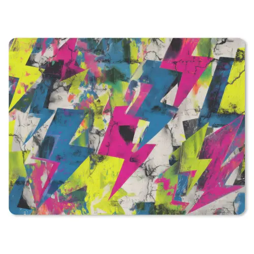 Bliksemschichten - Patroon - Marmer - Kleuren muismat rubber klein -3d
