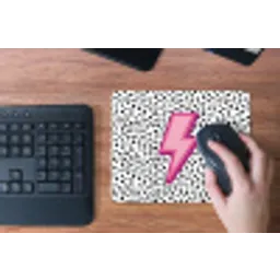 Bliksem - Roze - Stippen muismat rubber klein -toetsenbord