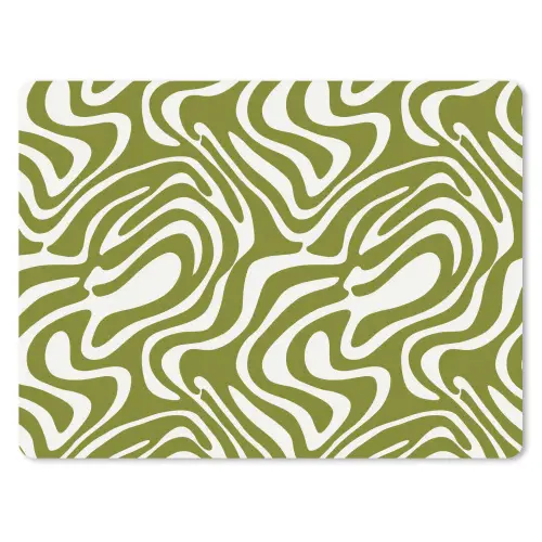Lijnpatroon - Groen - Organisch muismat rubber klein 262 -3d