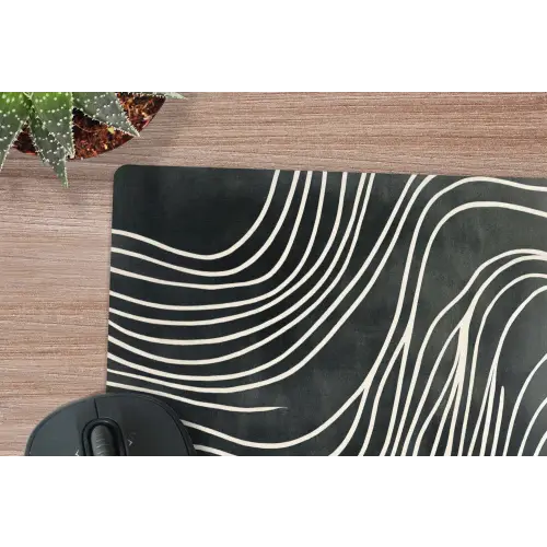 Lijnen - Patroon - Abstract - Wit muismat rubber klein -closeup