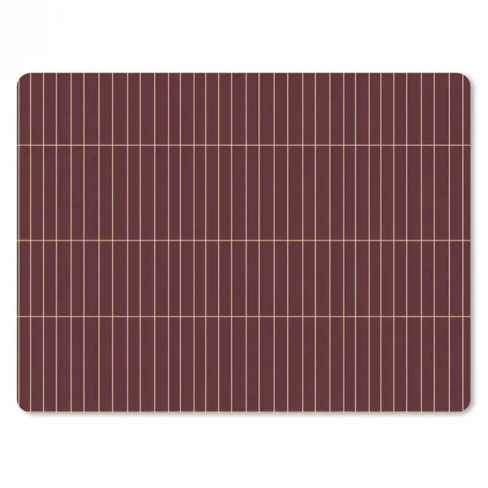 Lijnen - Patroon - Bordeaux muismat rubber klein 262 -3d