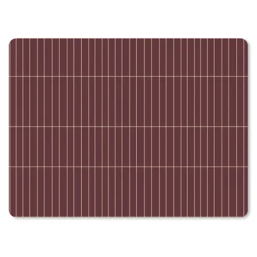 Lijnen - Patroon - Bordeaux muismat rubber klein 262 -3d