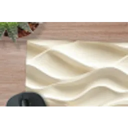 Lijnen - Golvend - Crème muismat rubber klein 262 -closeup