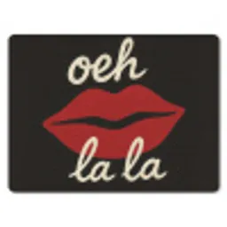 Lip - Rood - Quote muismat rubber klein -3d