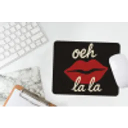 Lip - Rood - Quote muismat rubber klein -witbureau