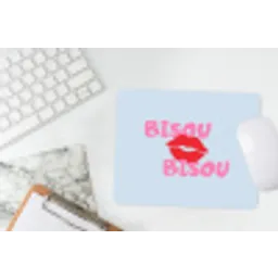 Lippen - Bisou - Blauw muismat rubber klein -witbureau