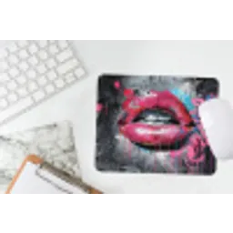 Lippen - Felroze - Graffiti - Verfstrepen muismat rubber klein -witbureau