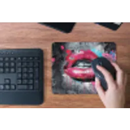 Lippen - Felroze - Graffiti - Verfstrepen muismat rubber klein -toetsenbord
