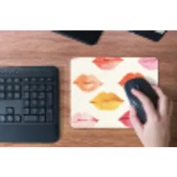 Lippen - Kleurrijk - Glanzend muismat rubber klein -toetsenbord