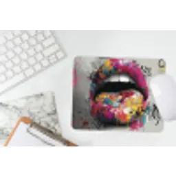 Lippen - Graffiti - Expressief muismat rubber klein -witbureau