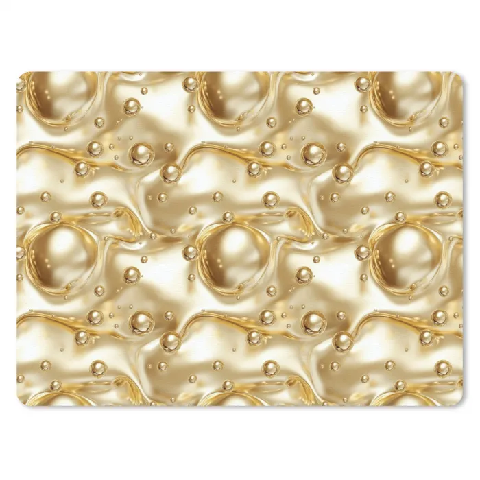 Vloeibaar - Druppels - Goud muismat rubber klein 262 -3d