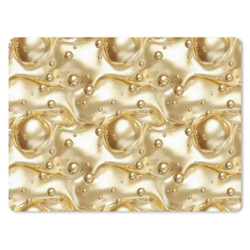 Vloeibaar - Druppels - Goud muismat rubber klein 262 -3d