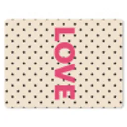 Love - Stippen - Roze muismat rubber klein -3d