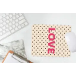 Love - Stippen - Roze muismat rubber klein -witbureau