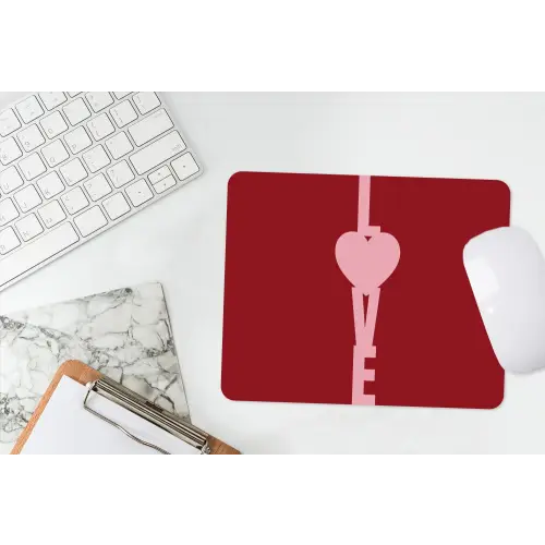 Love - Hart - Rood muismat rubber klein -witbureau