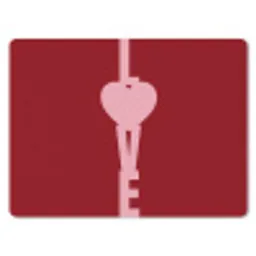 Love - Hart - Rood muismat rubber klein -3d