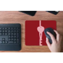 Love - Hart - Rood muismat rubber klein -toetsenbord