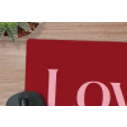 Love - Spiegeling - Rood muismat rubber klein -closeup