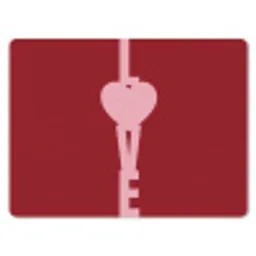 Love - Rood - Blokletters muismat rubber klein -3d