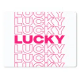 Lucky - Roze - Patroon muismat rubber klein -3d