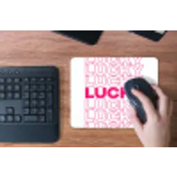 Lucky - Roze - Patroon muismat rubber klein -toetsenbord