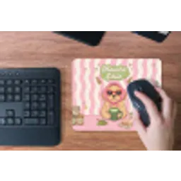 Matcha - Hond - Roze - Groen muismat rubber klein -toetsenbord