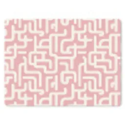 Doolhofpatroon - Roze - Wit - Abstract muismat rubber klein 262 -3d