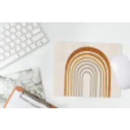Minimalistisch - Boog - Lijnen - Beige muismat rubber klein -witbureau