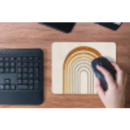 Minimalistisch - Boog - Lijnen - Beige muismat rubber klein -toetsenbord
