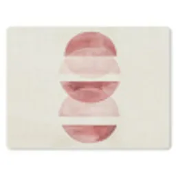Minimalistisch - Cirkels - Roze muismat rubber klein -3d