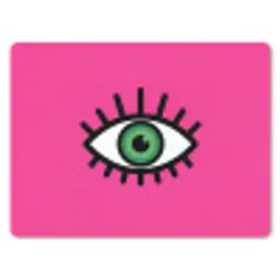 Minimalistisch - Oog - Roze muismat rubber klein -3d