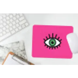 Minimalistisch - Oog - Roze muismat rubber klein -witbureau