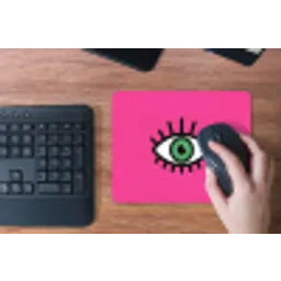Minimalistisch - Oog - Roze muismat rubber klein -toetsenbord