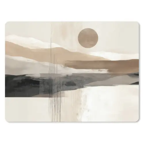 Minimalistisch - Landschap - Dimensie muismat rubber klein -3d