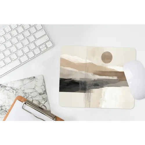 Minimalistisch - Landschap - Dimensie muismat rubber klein -witbureau