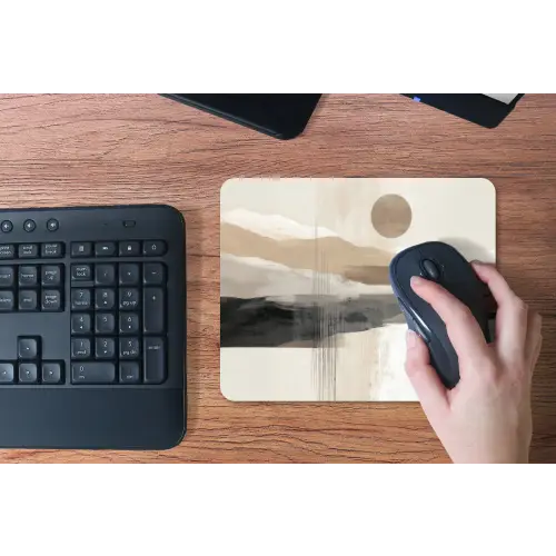 Minimalistisch - Landschap - Dimensie muismat rubber klein -toetsenbord