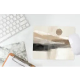 Minimalistisch - Landschap - Dimensie muismat rubber klein -witbureau