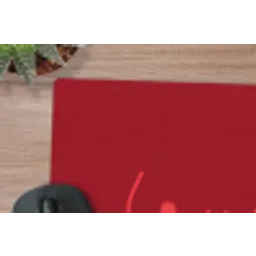 Minimalistisch - Lijnillustratie - Rood muismat rubber klein -closeup