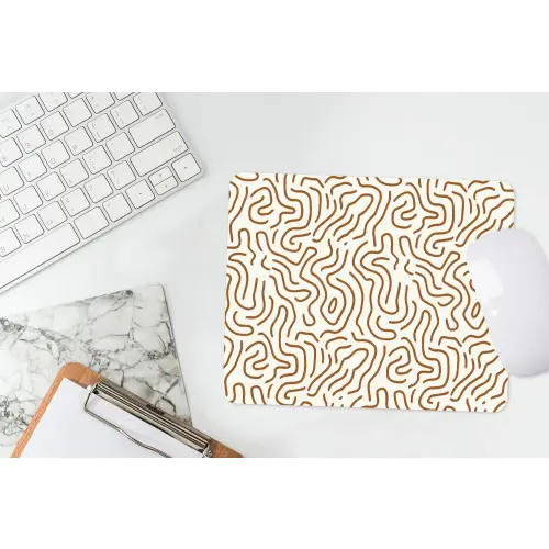 Minimalistisch - Patroon - Terracotta muismat rubber klein 262 -witbureau